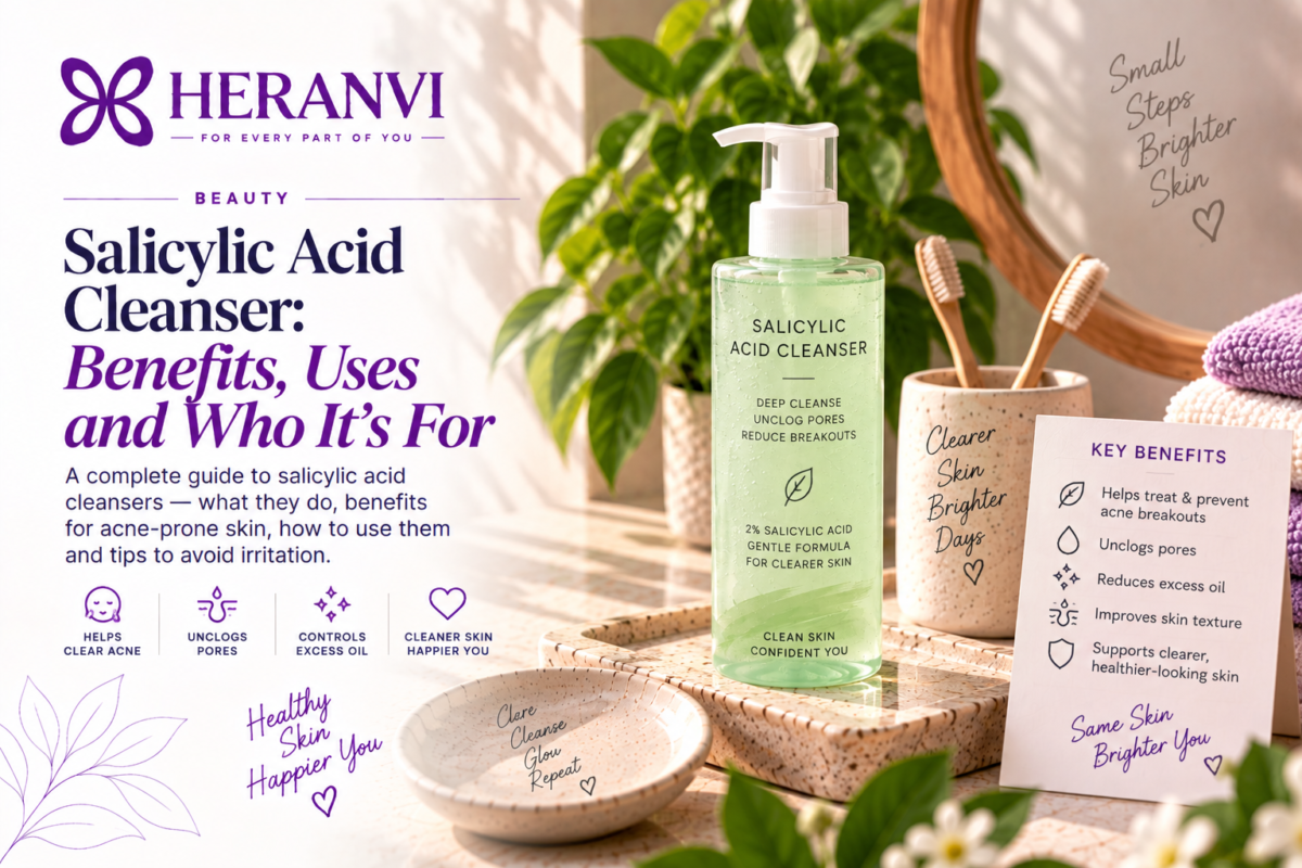 Salicylic acid facial cleanser for oily and acne-prone skin