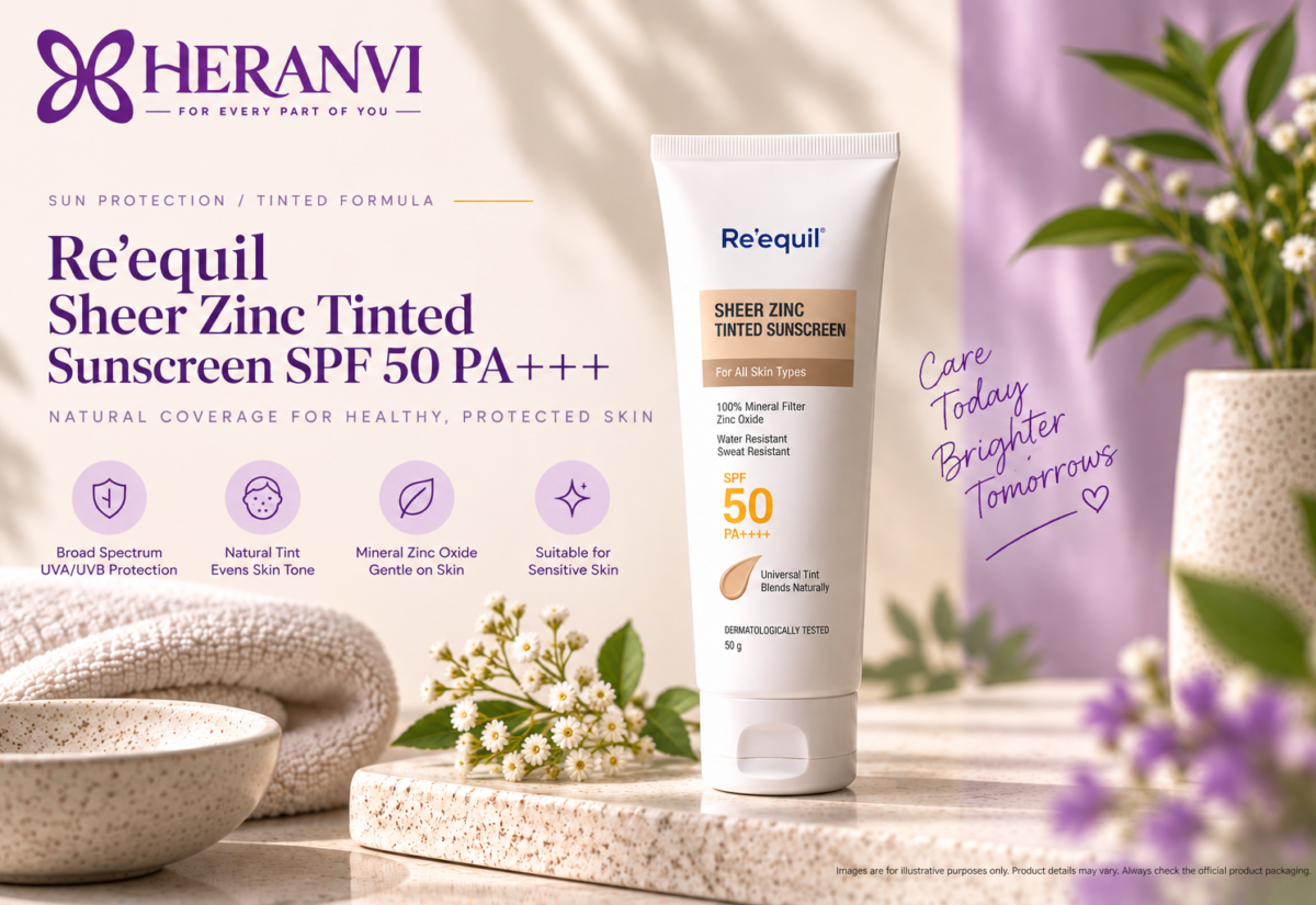Re’equil Sheer Zinc Tinted Sunscreen SPF 50 PA+++