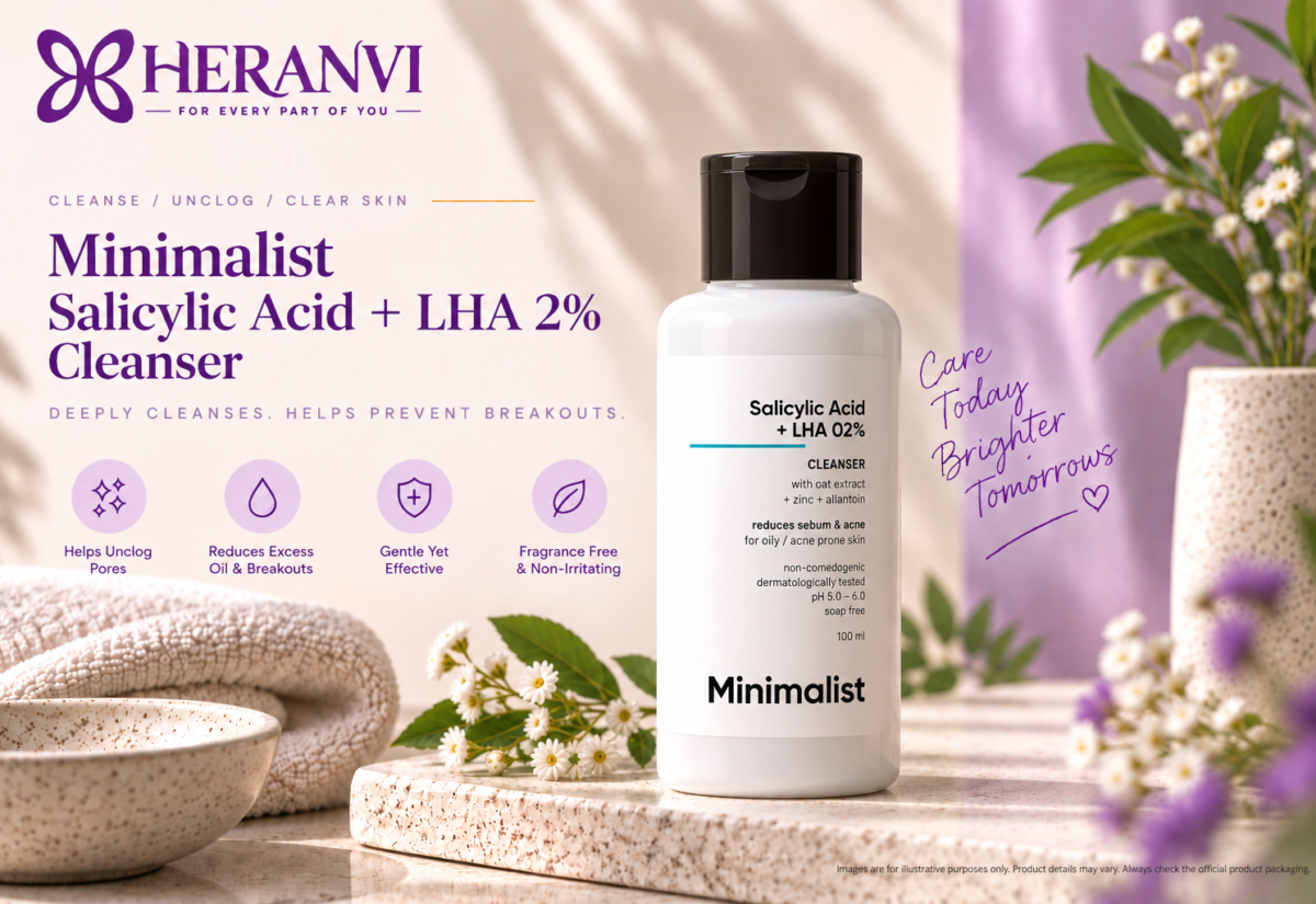 Minimalist Salicylic Acid and LHA 2% Cleanser for oily and acne-prone skin